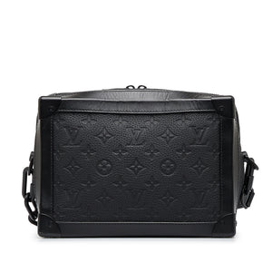 Louis Vuitton Women Trunk Taurillon Leather Crossbody Bag Black