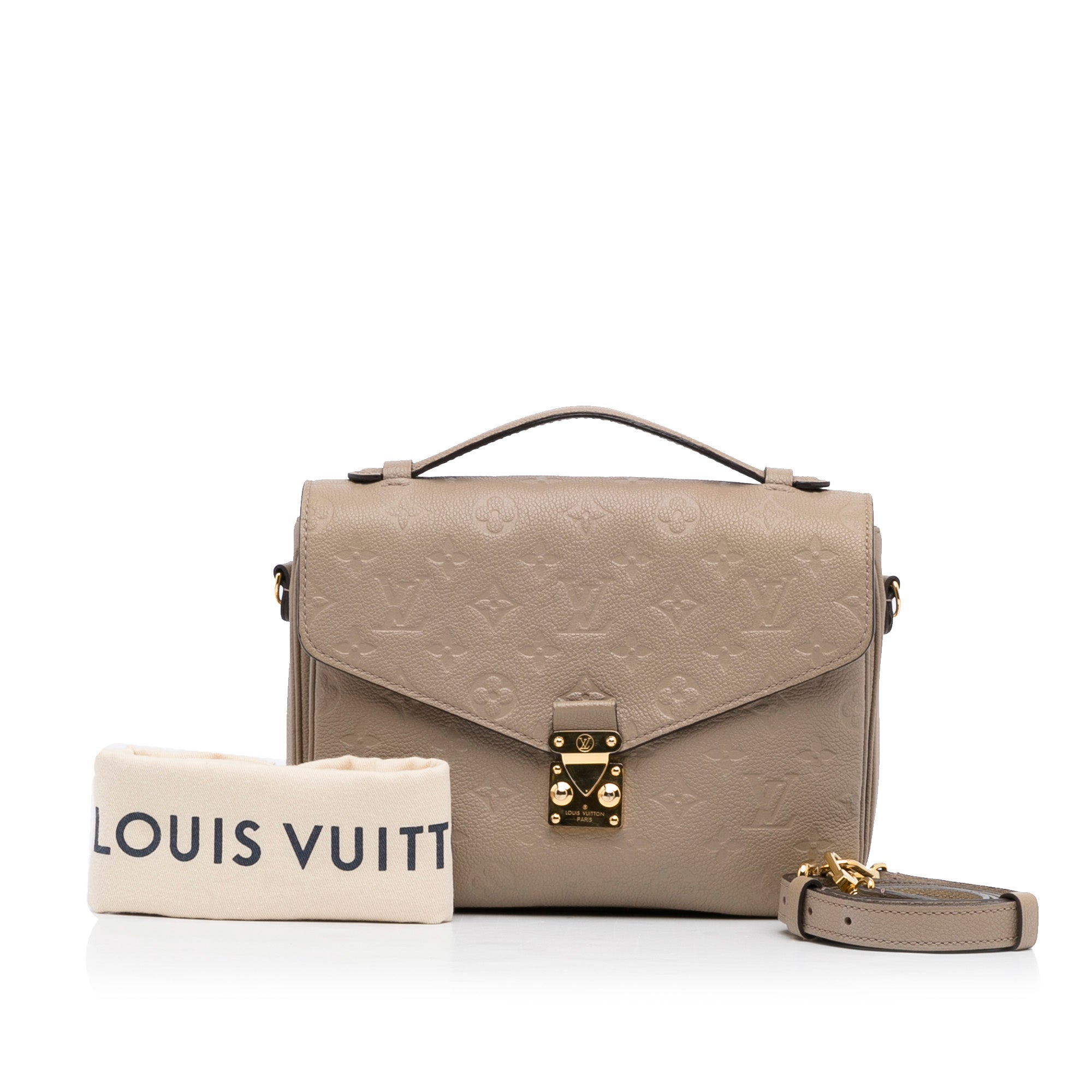 Louis Vuitton Pochette Metis Monogram Empreinte Braided Vison Beige in  Leather with Gold-tone - US