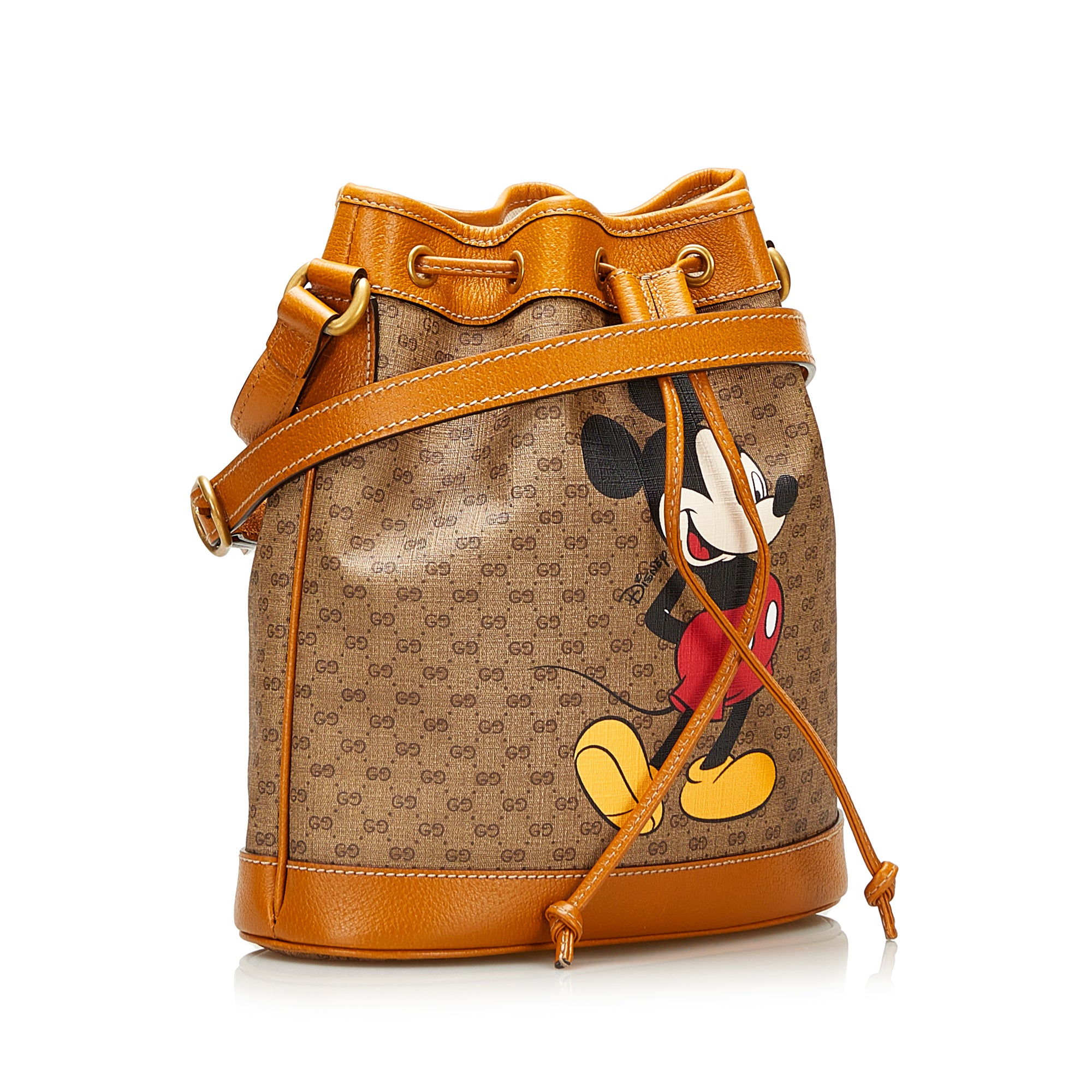 Gucci Bucket Bag Mickey Mouse Mini GG Supreme Canvas