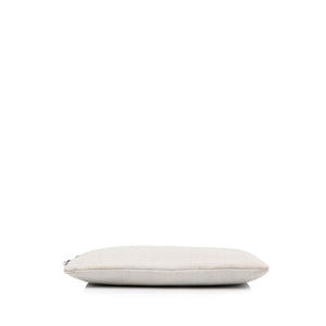 Yves Saint Laurent Rive Gauche Clutch White Canvas