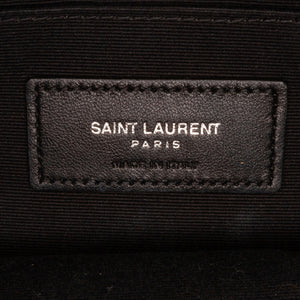 Yves Saint Laurent Rive Gauche Clutch White Canvas